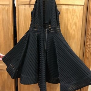 Black dress with open back